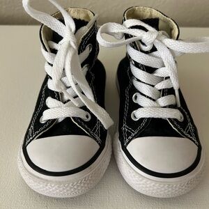 Converse Black and White High Top Sneakers toddler
